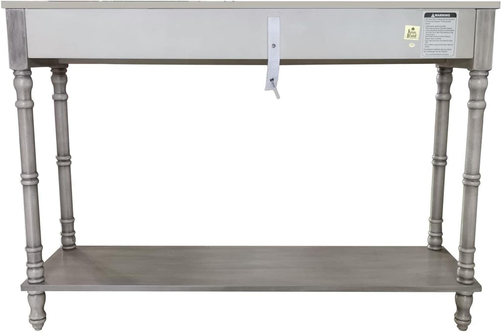 Washed Oak Wood Console Table with 2 Drawers V5191