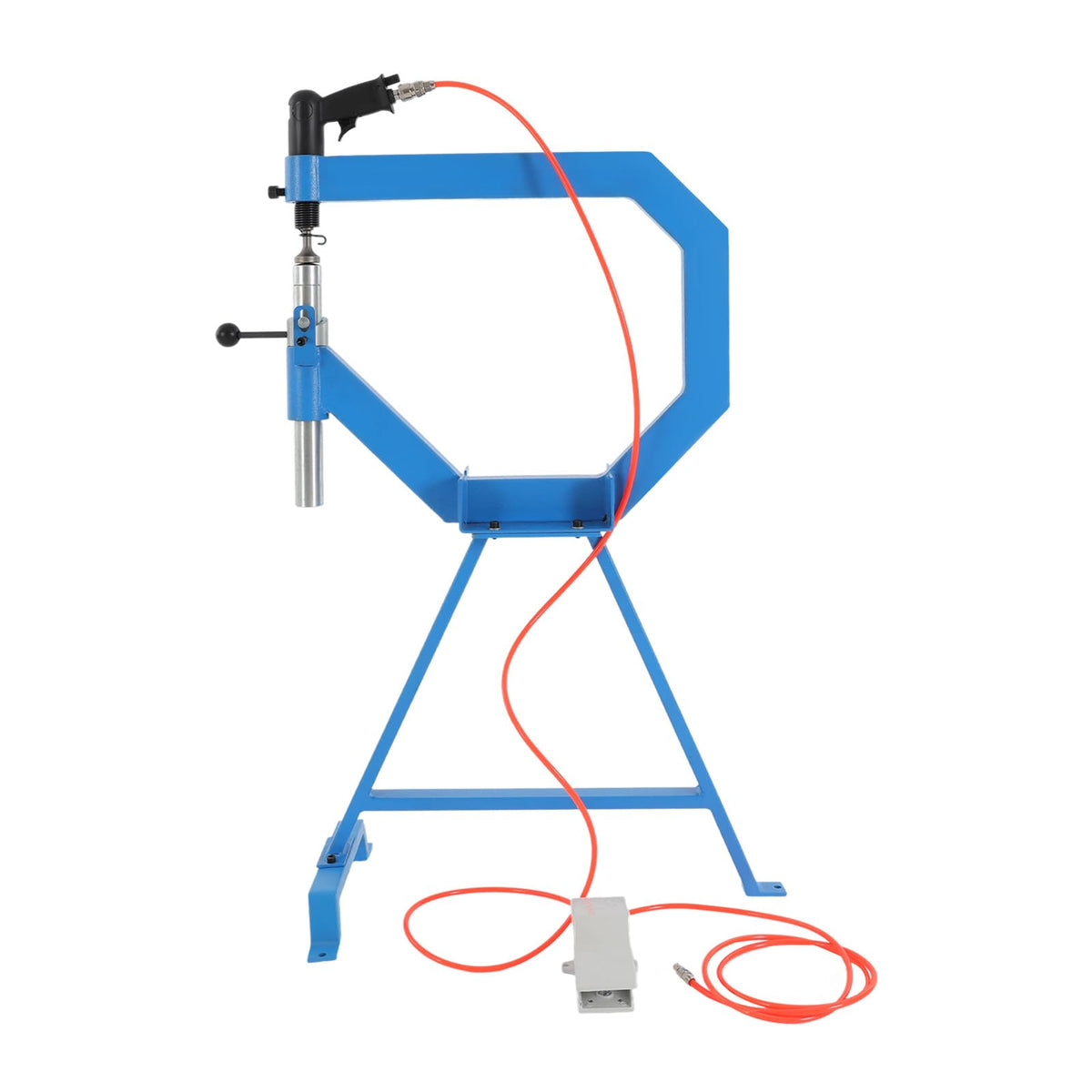 Air Powered Pneumatic Planishing Hammer with Foot Pedal and 3 Anvils P3792