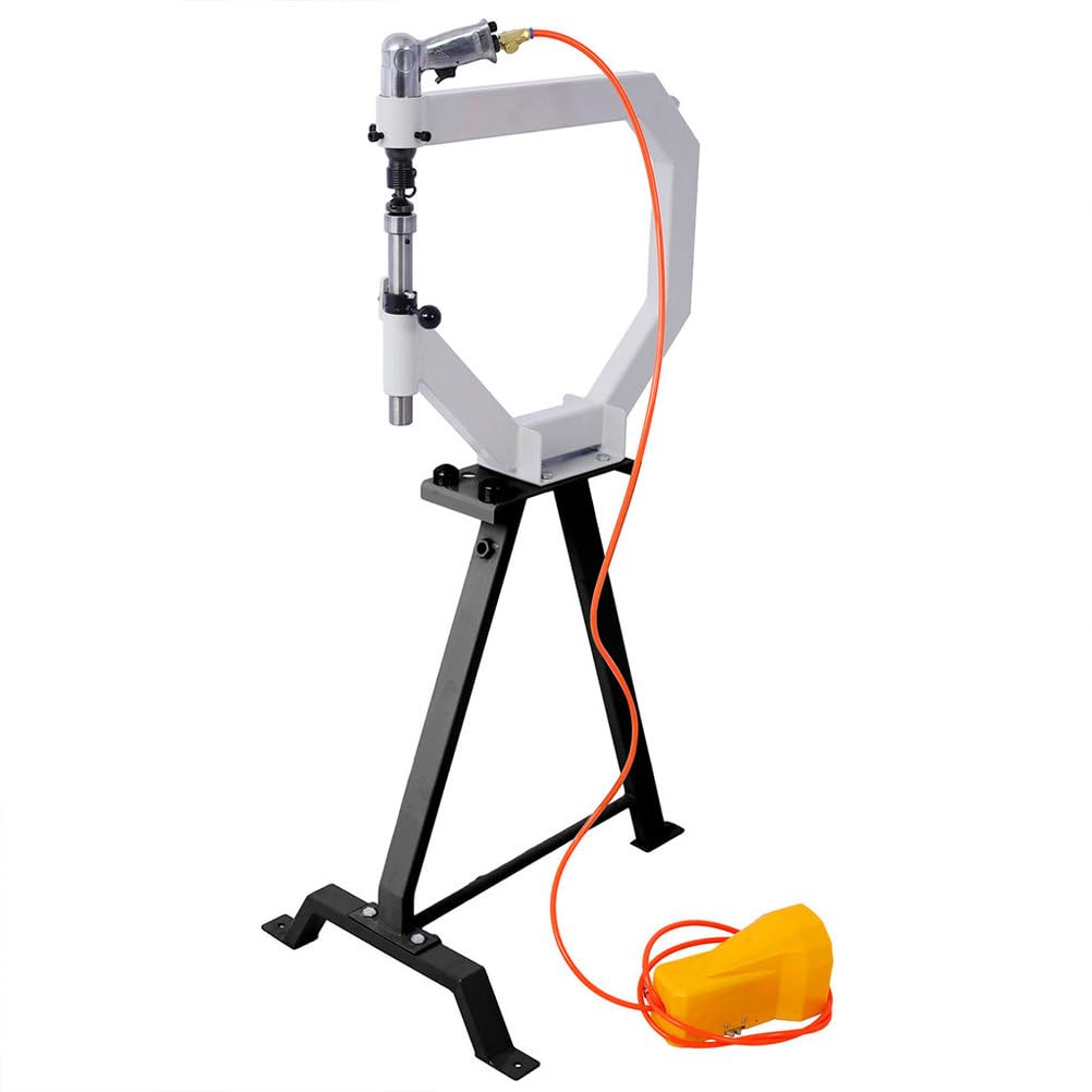 Pneumatic Planishing Hammer, 4" Throat Depth Metal Shaping Hammer with Foot Pedal & Steel Stand B737