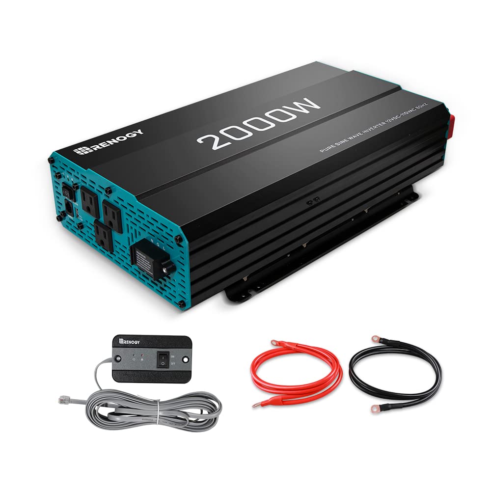 200 Watt 12 Volt Monocrystalline Solar Panel Starter Kit & 2000W Pure Sine Wave Inverter U954619