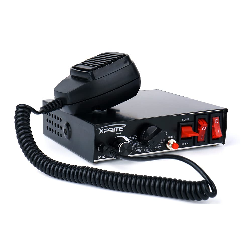 200 Watt 8 Tones Emergency Warning Siren PA System Kit with Handheld Microphone F9983