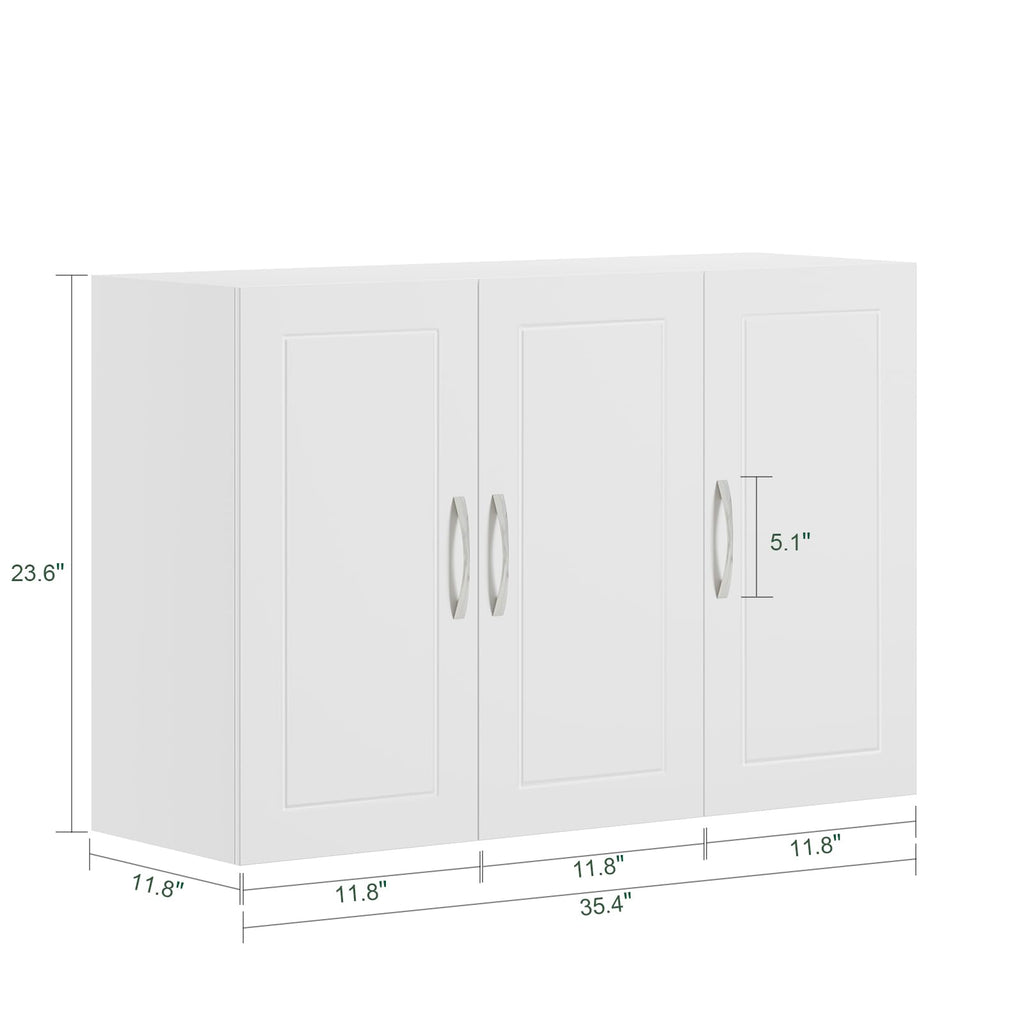 White 3-Door Bathroom Wall Cabinet Q734042