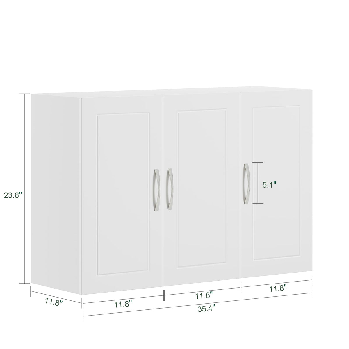 White 3-Door Bathroom Wall Cabinet Q734042