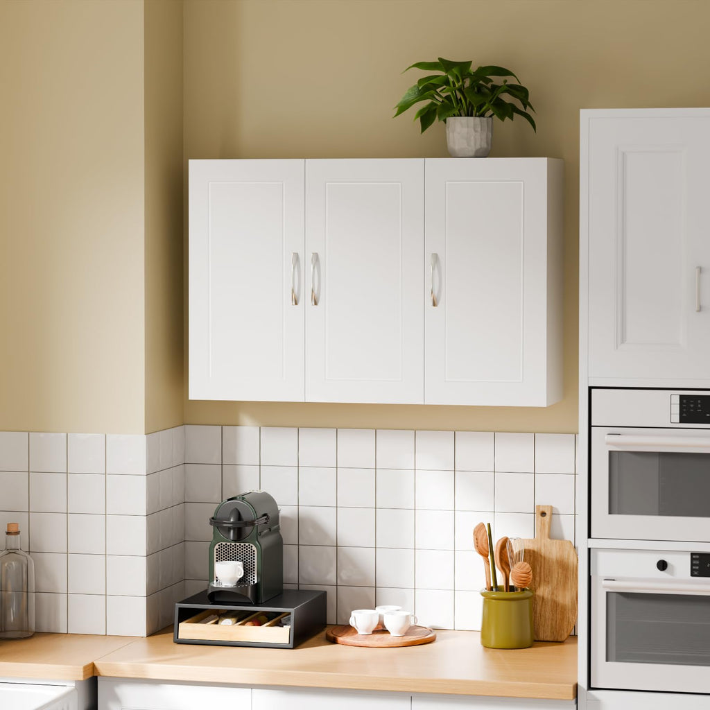 White 3-Door Bathroom Wall Cabinet Q734042