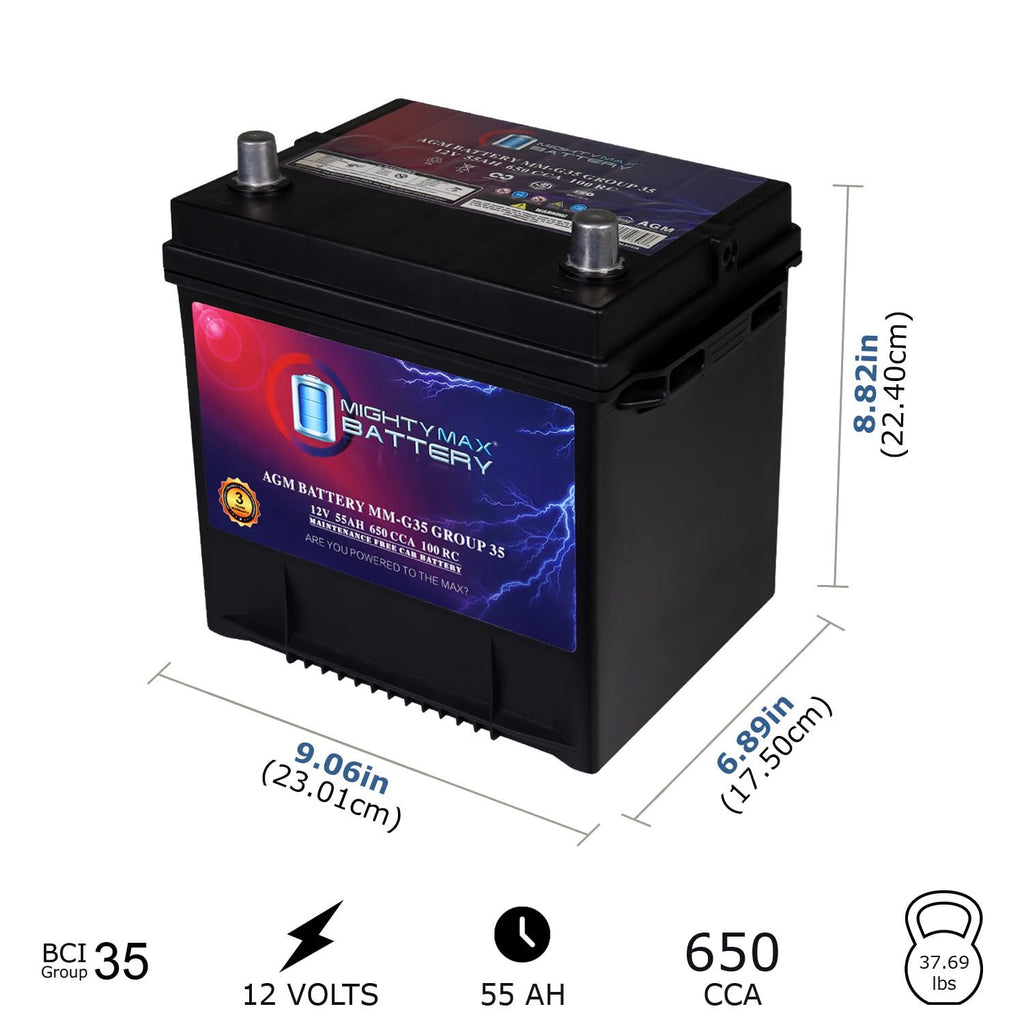12V 55Ah AGM Replacement Battery V502