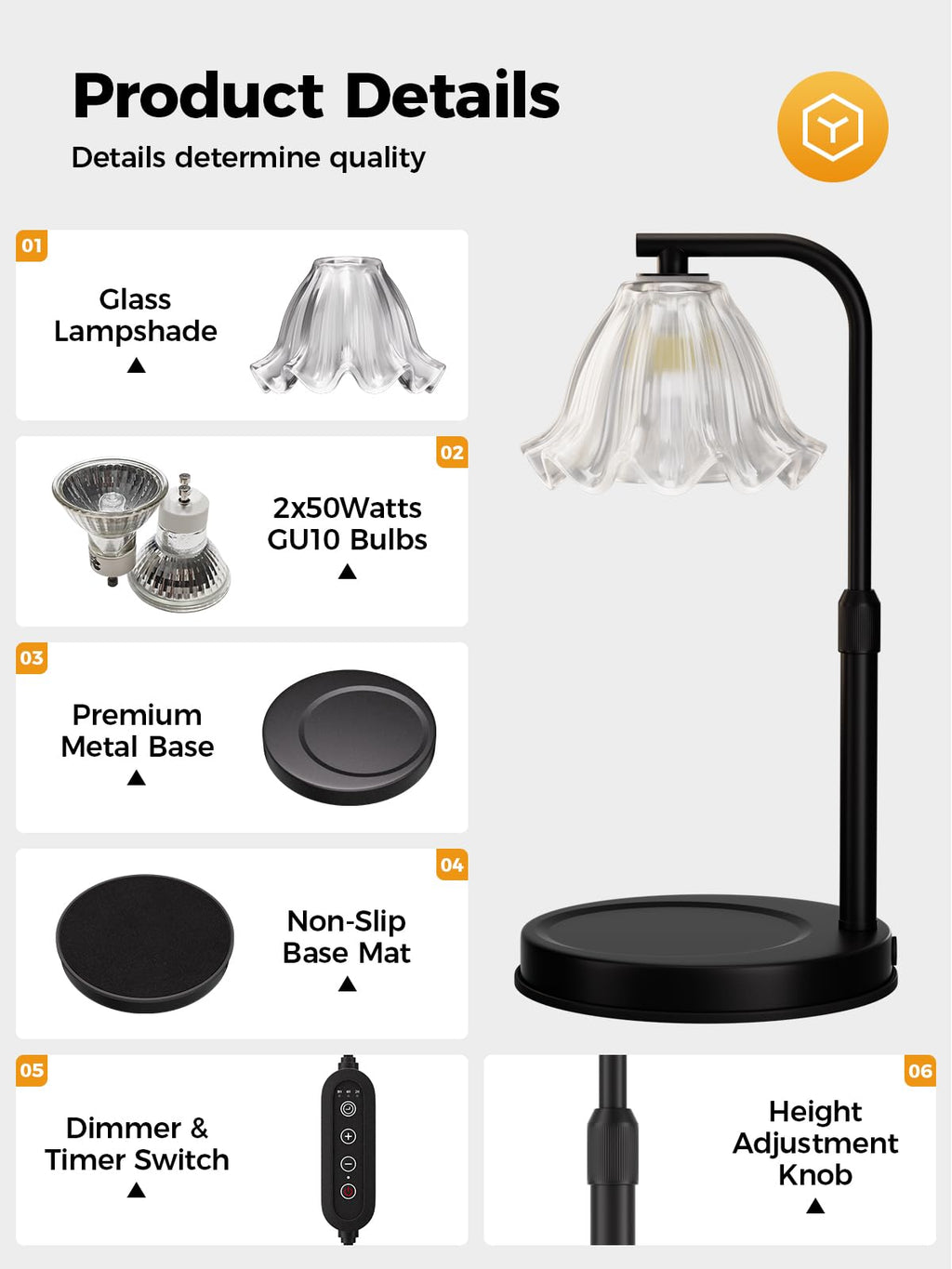 Candle Warmer Lamp with Timer H924709