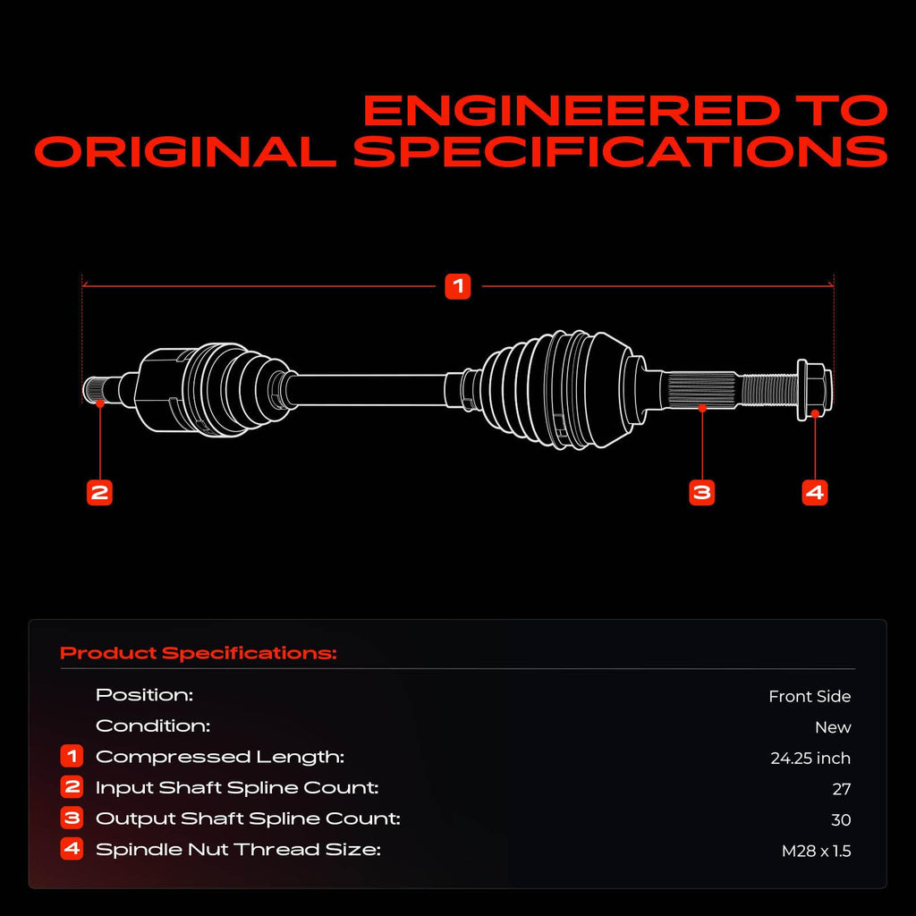 Front CV Axle Shaft Assembly T856