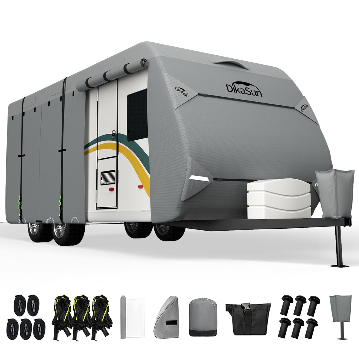 7 Layers Waterproof RV Cover Fits 35'- 38' Travel Trailer O724708
