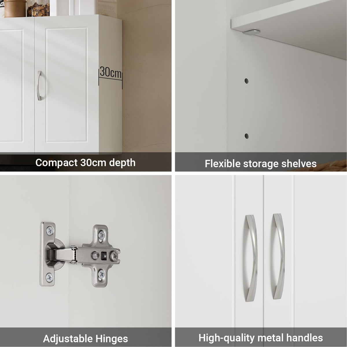 White 3-Door Bathroom Wall Cabinet Q734042