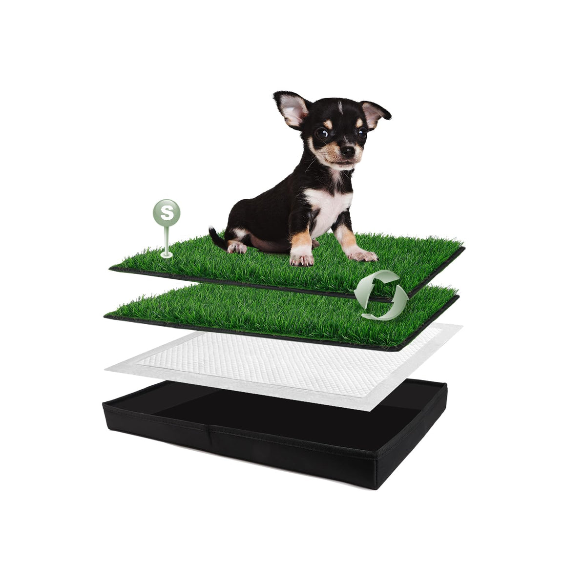 Dog Grass Pad with Dog Litter Box U58505