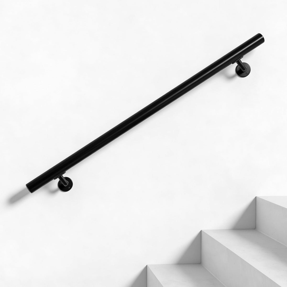 6FT Black Aluminum Stair Handrail Kit V239