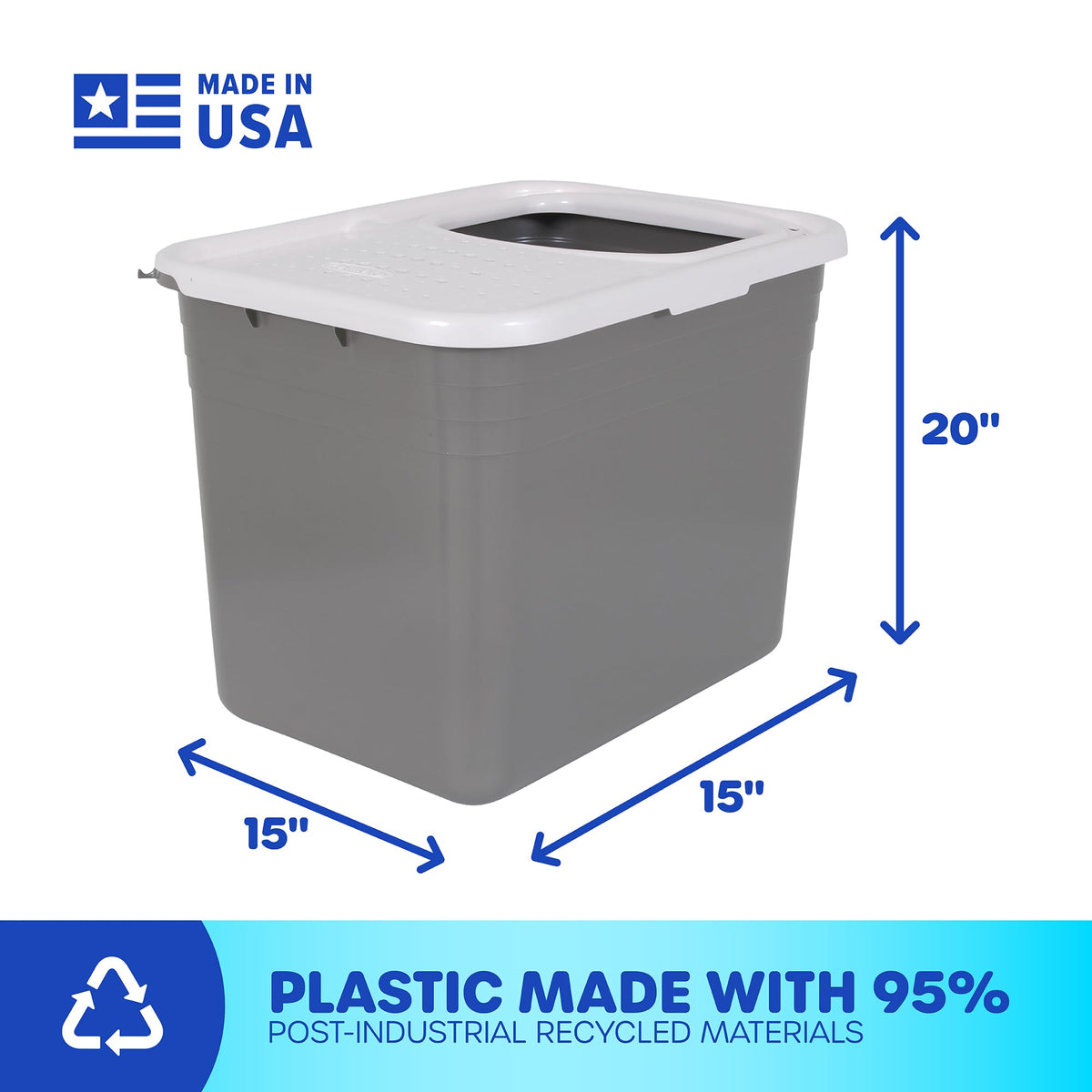 Enclosed Cat Litter Box with Hinged Lid Z161292