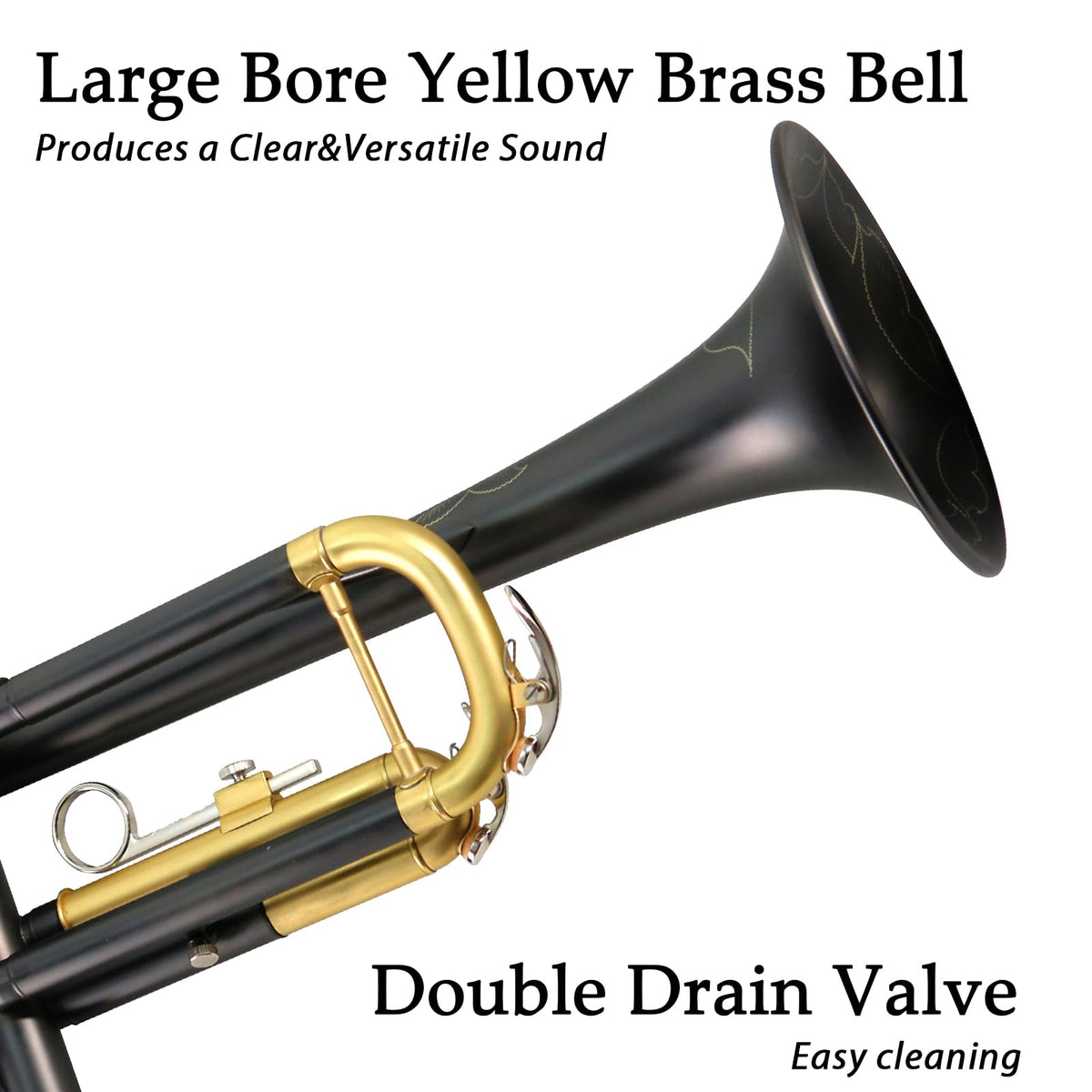 Bb Brass Trumpet Set with Case & 7C Mouthpiece M52108