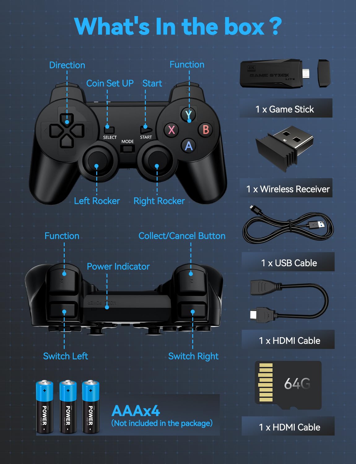 4K HDMI Retro Gaming Console Z454419