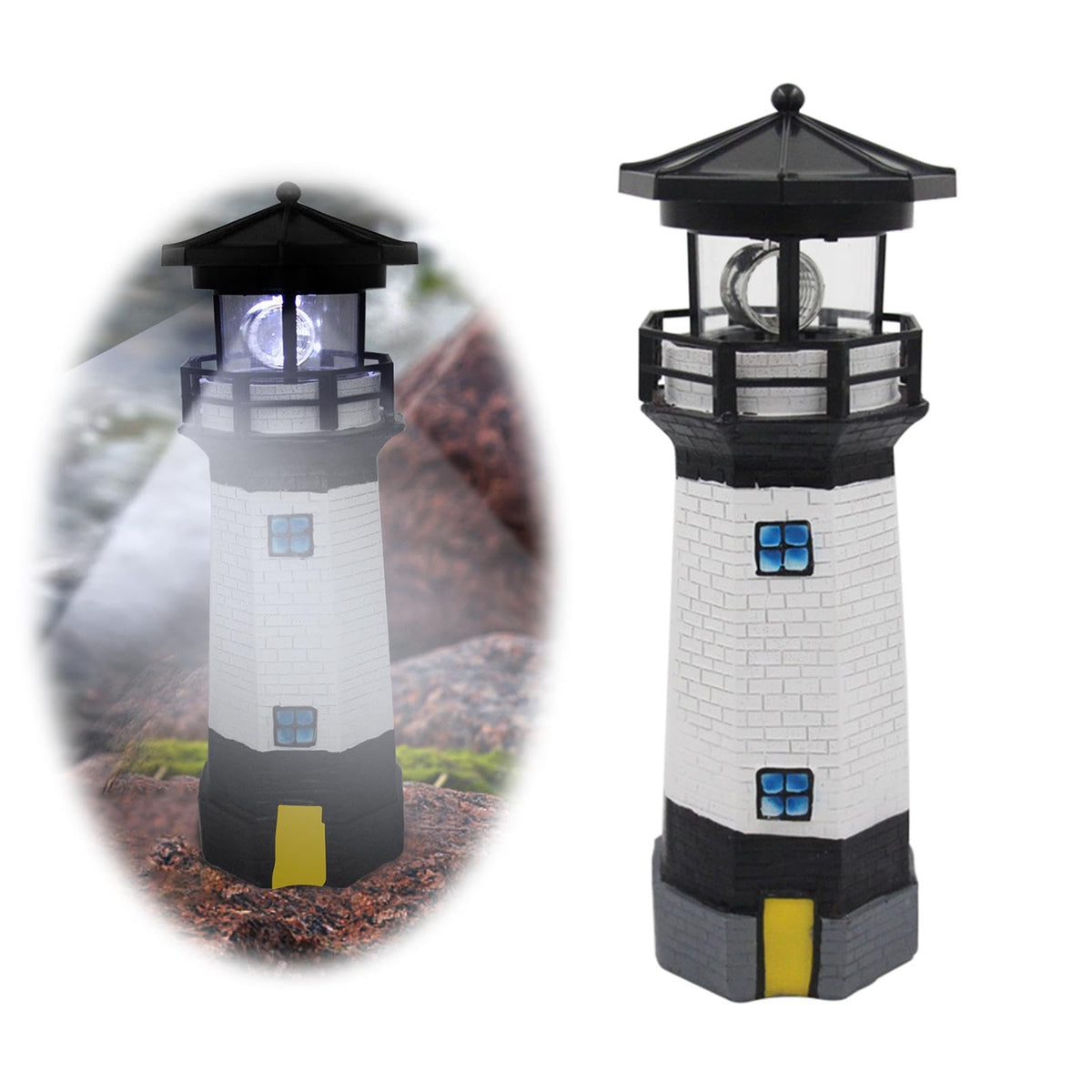 Solar Lighthouse Rotating Beacon Light O114756