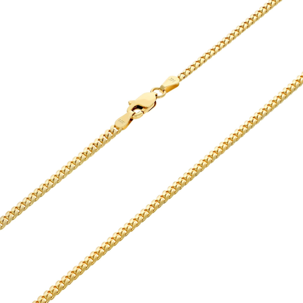 14k Yellow Gold Cuban Link Chain Necklace J890
