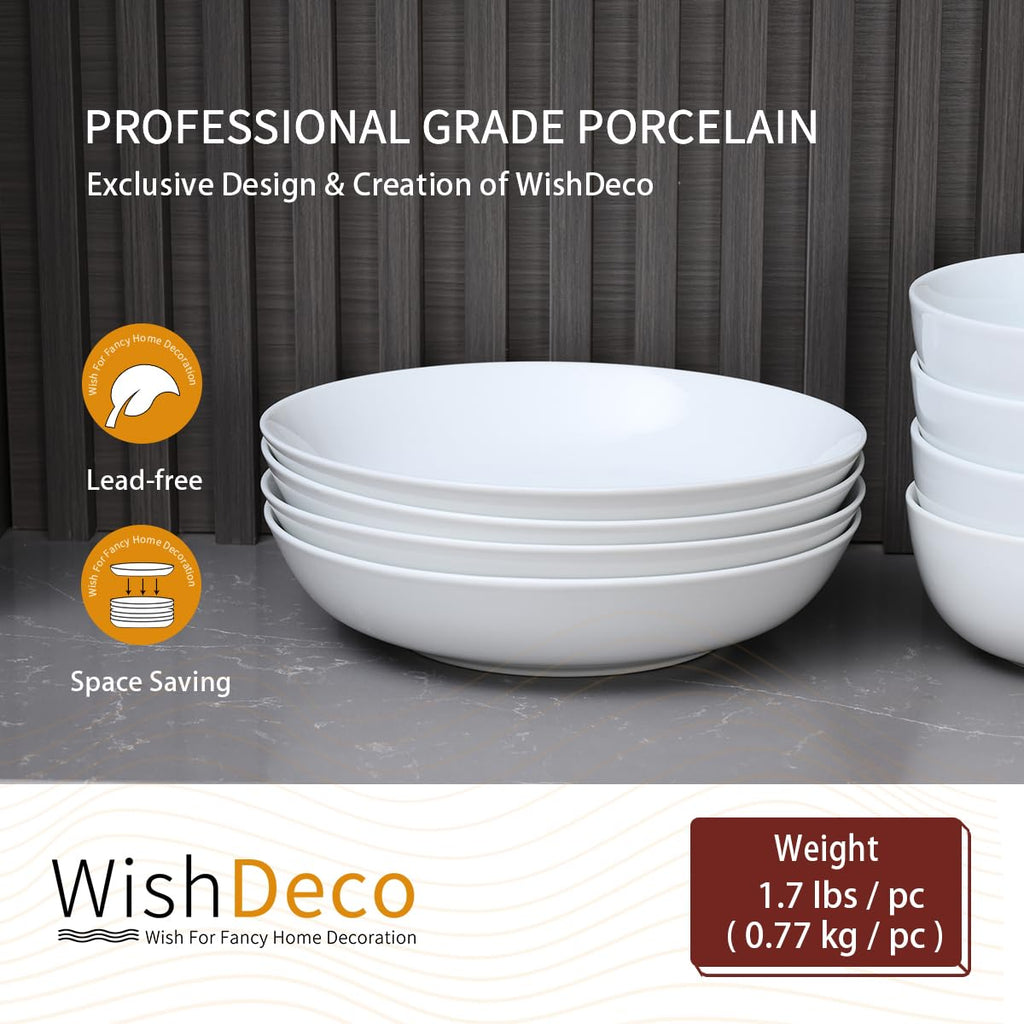 Pasta Bowls Set of 4 Porcelain 9 Inch X618814