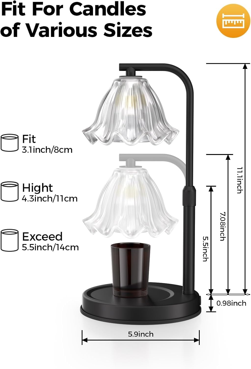 Candle Warmer Lamp with Timer H924709