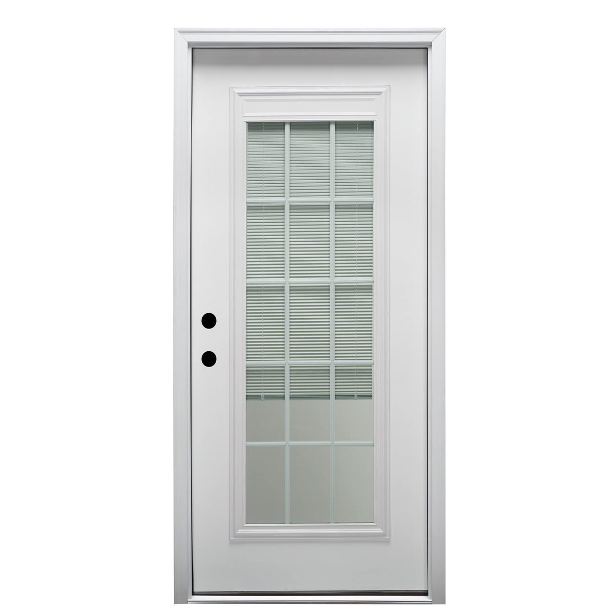 Primed Steel Right-Hand Inswing Full Lite Prehung Front Door 36" x 80" X523631