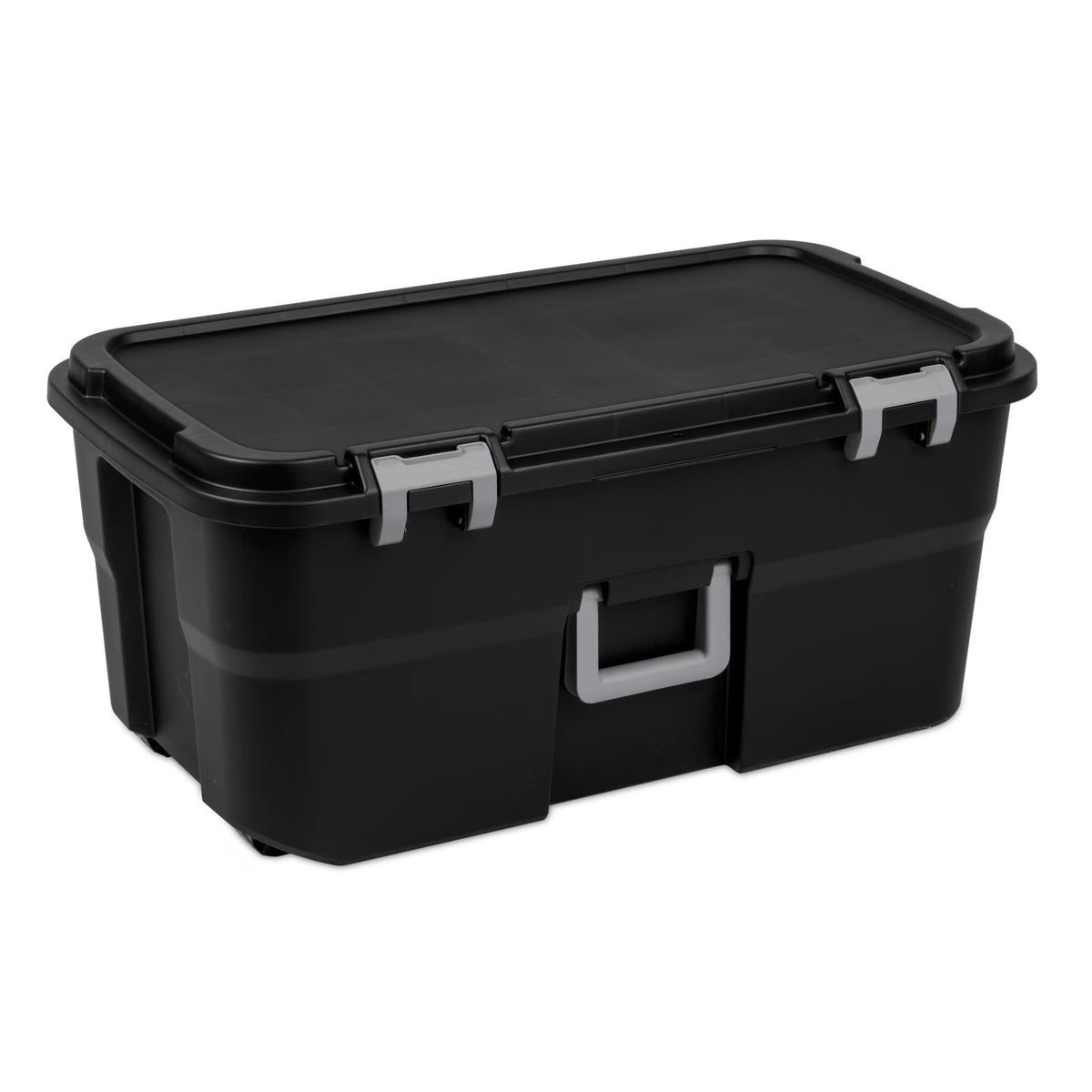 22 Gallon Black Wheeled Plastic Storage Trunk M472