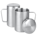 17 oz Stainless Steel Camping Mugs with Lids, Set of 2 Z569287