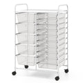 15 Drawer Rolling Storage Cart with Metal Frame G30637