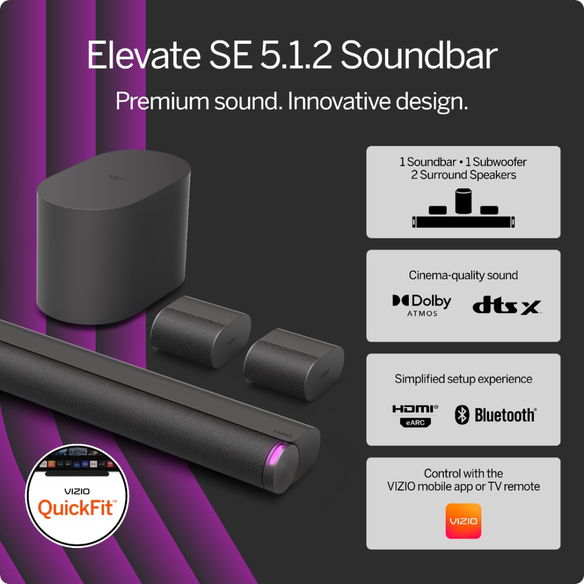 5.1.2 Soundbar with Wireless Subwoofer and Dolby Atmos G857