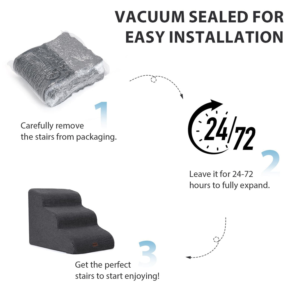 5-Step Non-Slip Dog Stairs with Tunnel W6946