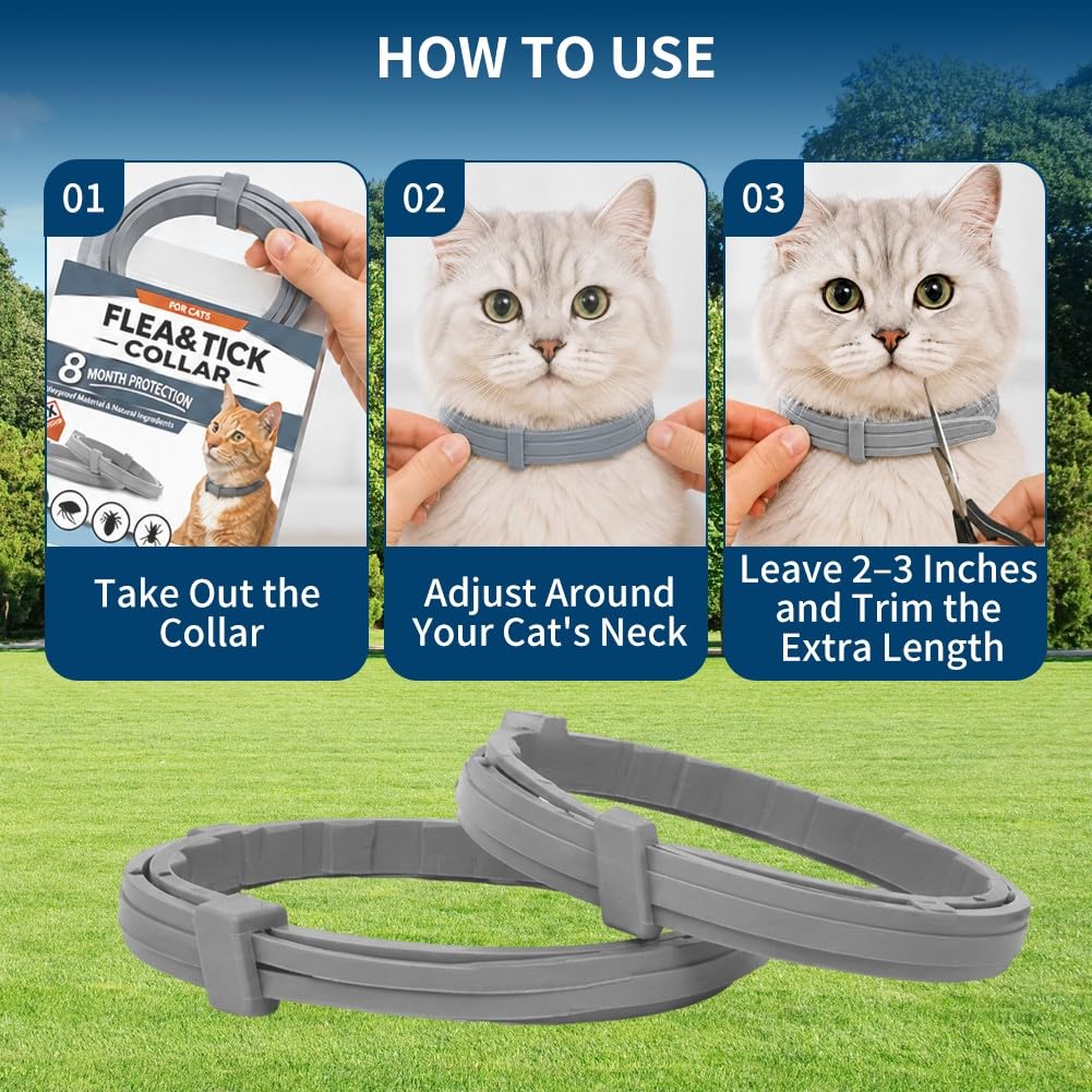 Cat Flea and Tick Collar 4 Pack V562638