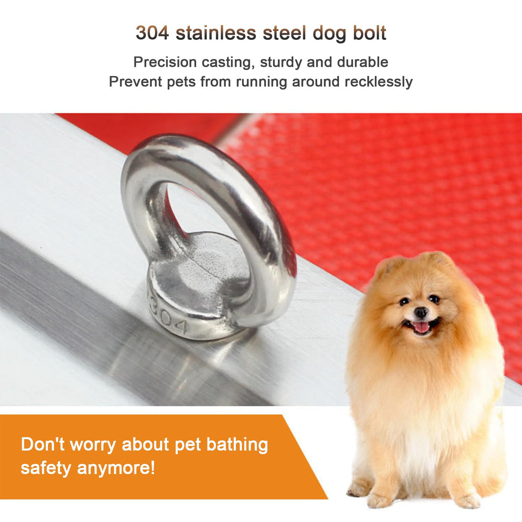 47" Stainless Steel Dog Grooming Tub with Stairs E399