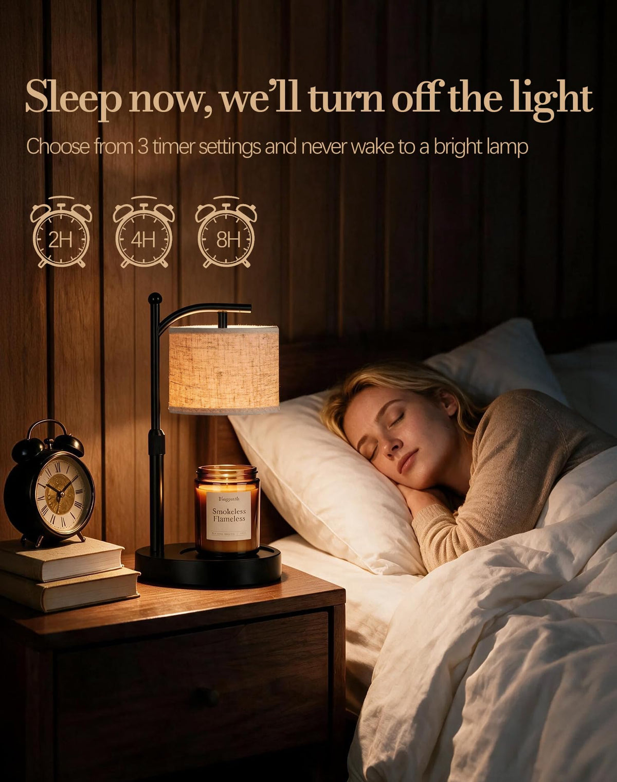 Adjustable Height Candle Warmer Lamp with Timer & Dimmer U136308