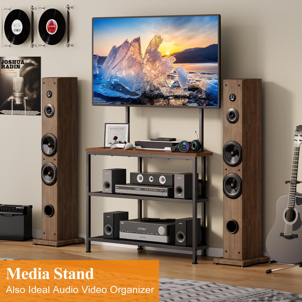 23" to 60" Corner TV Stand with Mount and Storage Shelves U267571