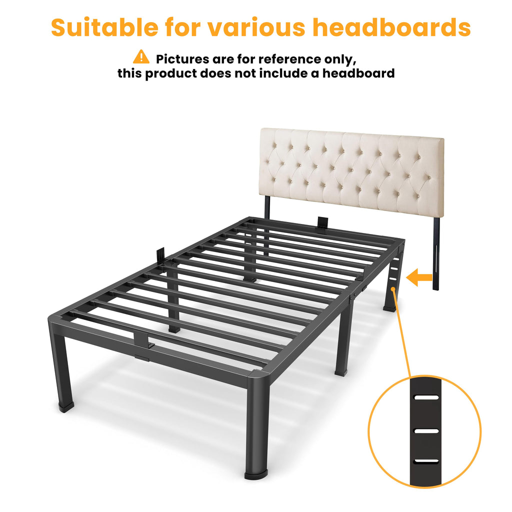 14 Inch Twin Metal Bed Frame X9046