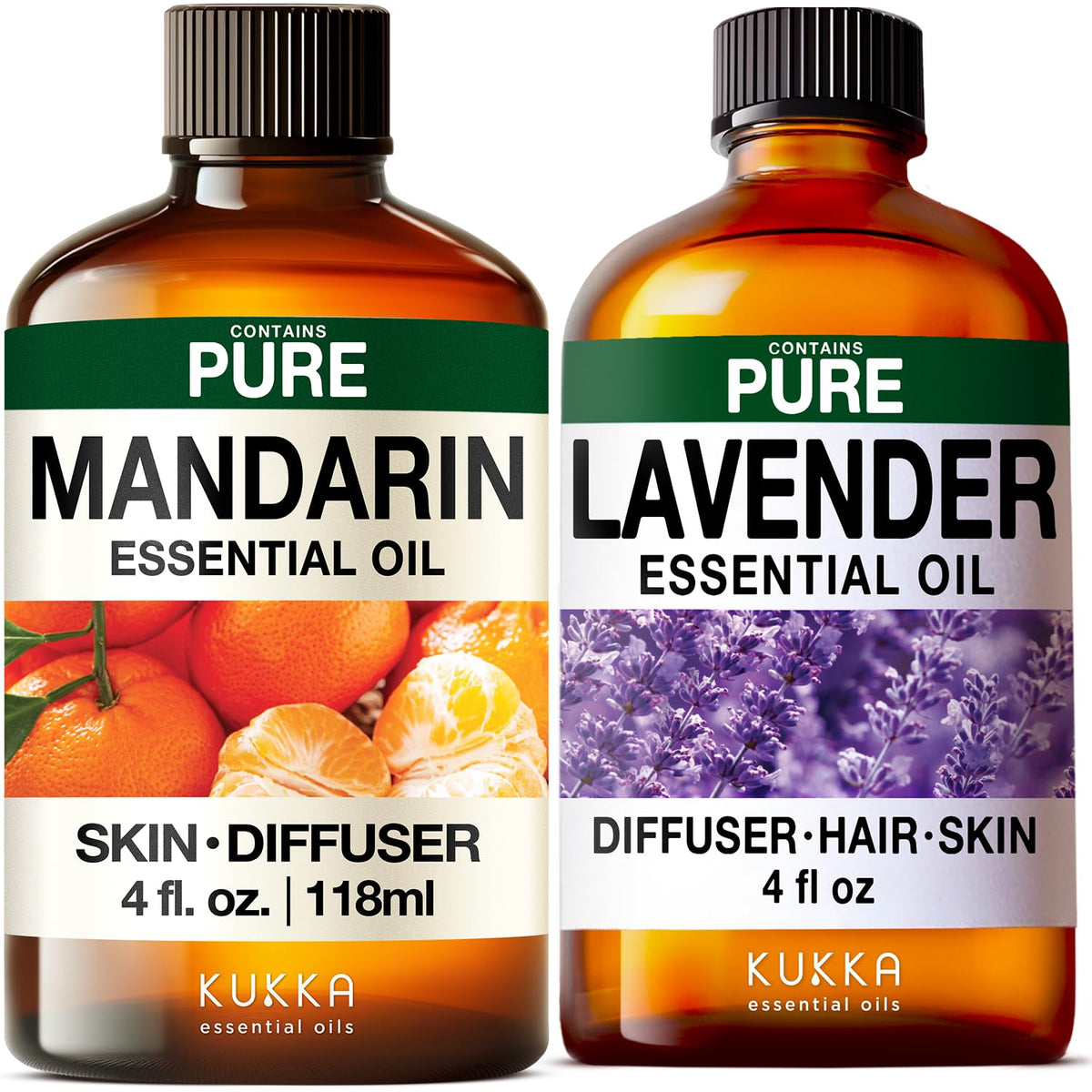 Lavender Mandarin Essential Oil Set 2X 4 Fl Oz R780