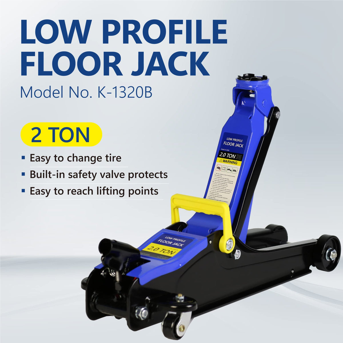 Low Profile Steel Floor Jack, 4000 lb U970207