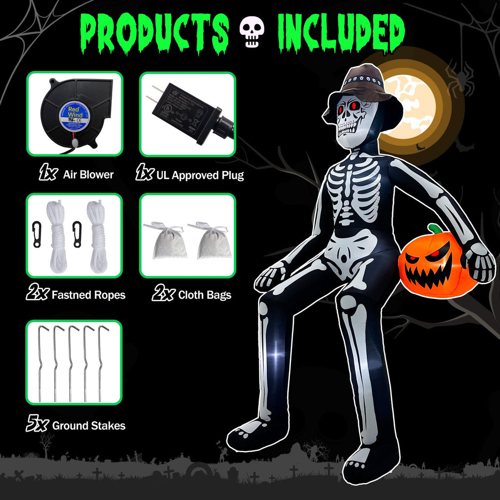 Giant Sitting Skeleton Inflatable N12818