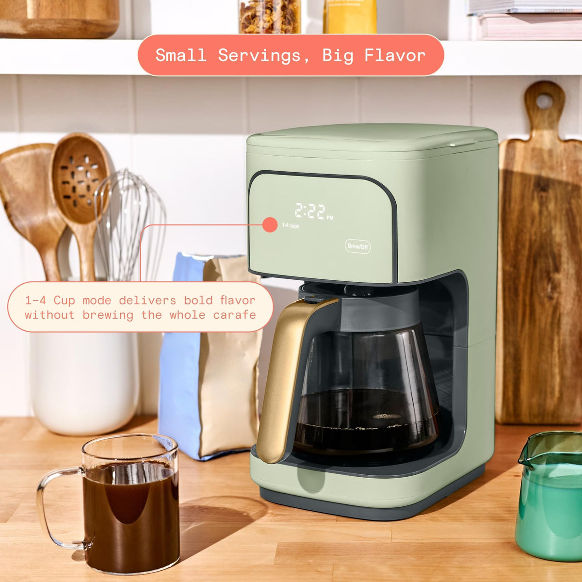 Sage Green 12-Cup Programmable Drip Coffee Maker B58172