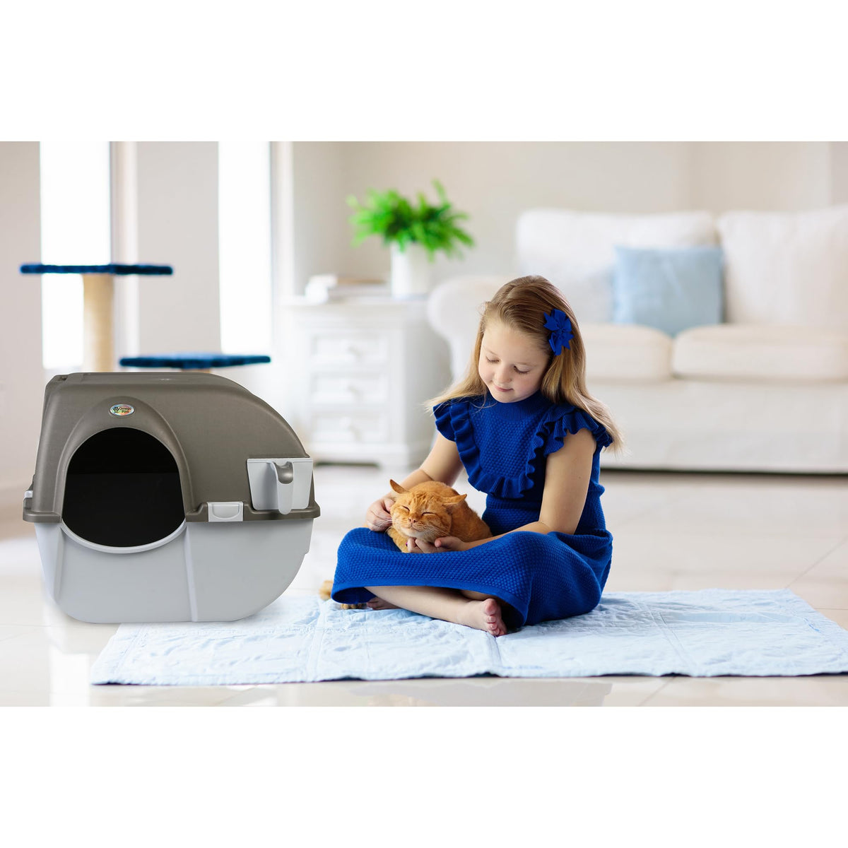 Self Cleaning Litter Box Regular Size Grey B58883