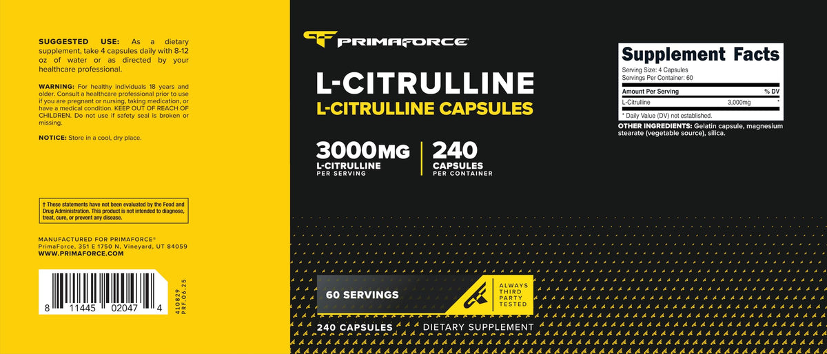 L-Citrulline 3000mg 240 Capsules W14791