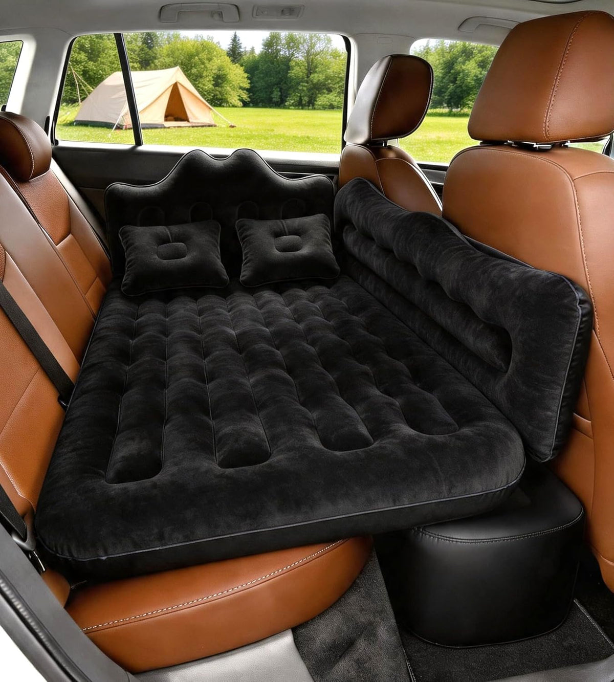 Inflatable Car Air Mattress with Pump & Pillows U8179