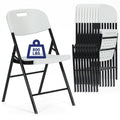 10 Pack White 800 LBS Folding Chairs F72775