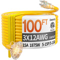 12 Gauge Heavy Duty Extension Cord with Multiple Outlets G58364