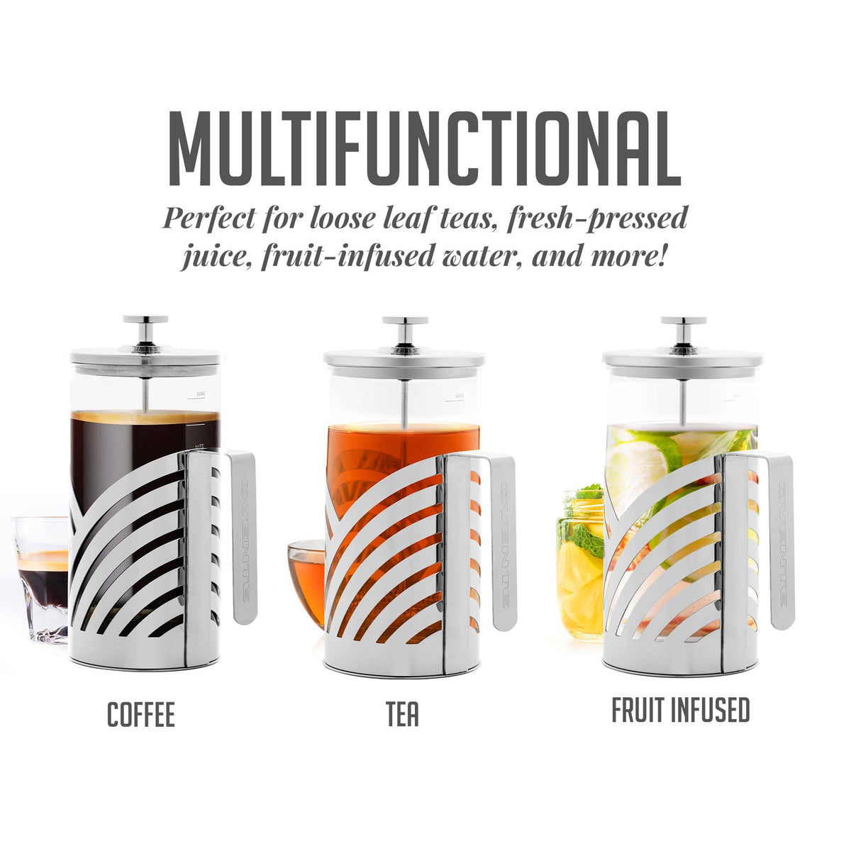French Press Coffee Maker 34oz with 4 Filters B92998