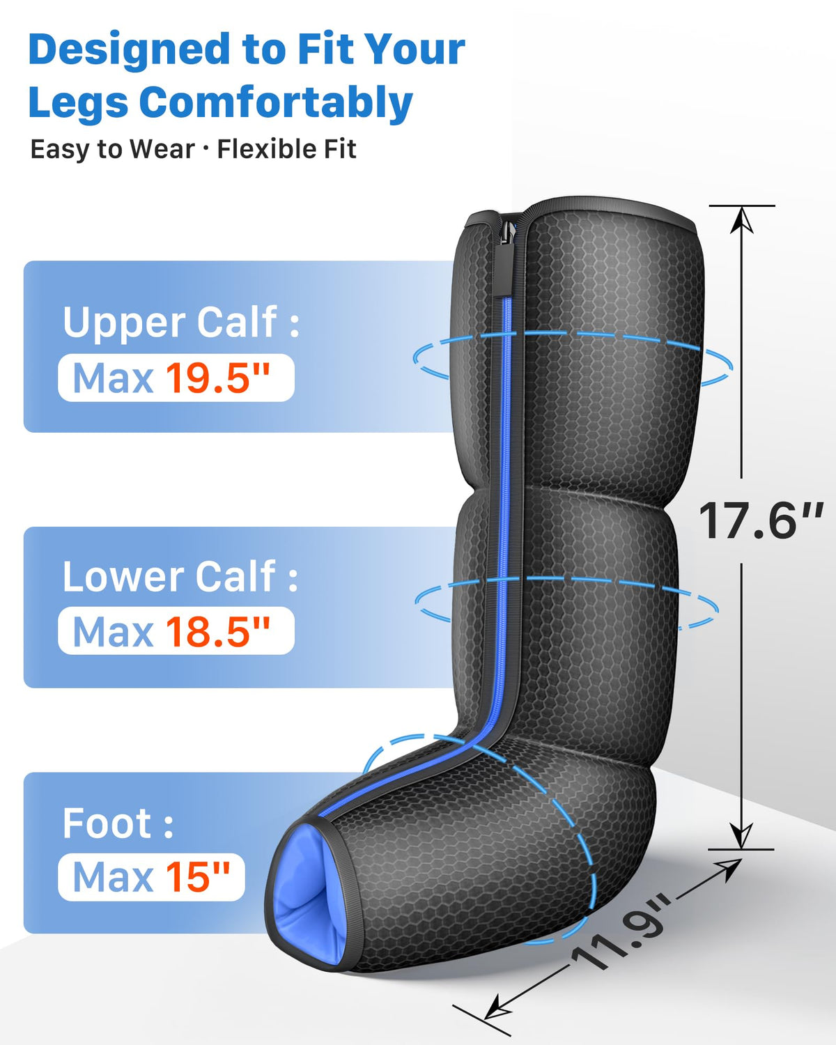 Air Compression Leg Massager with Heat L379