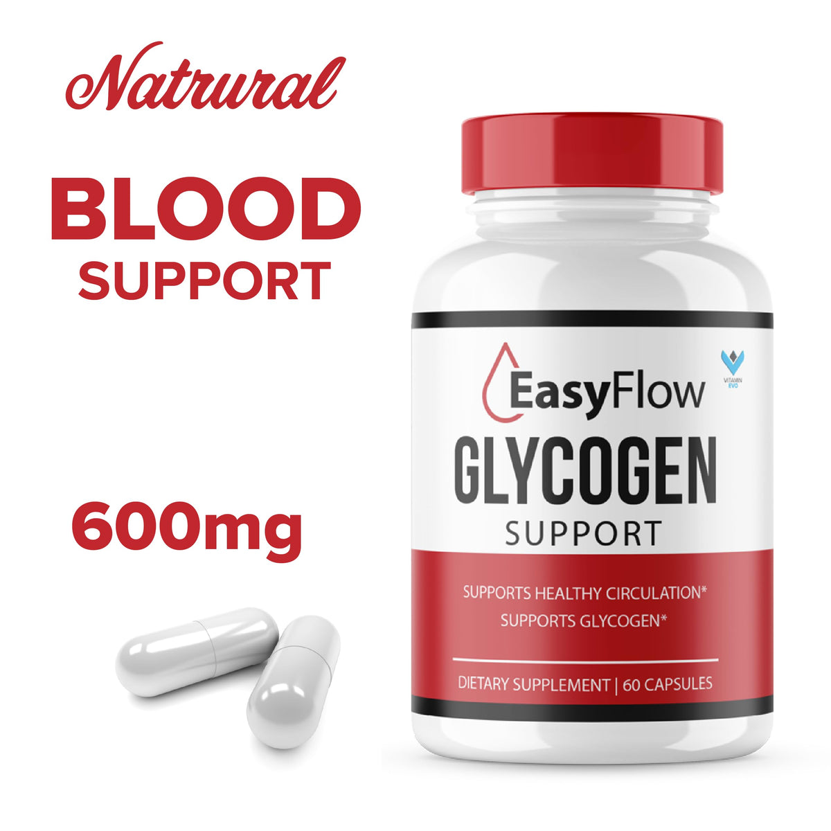 60 Capsules Glycogen Support Supplement T9792