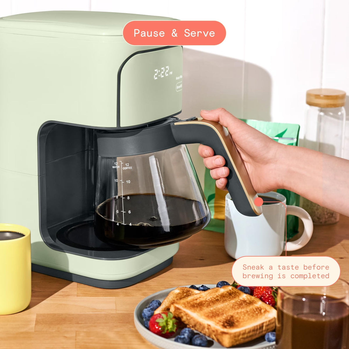 Sage Green 12-Cup Programmable Drip Coffee Maker B58172