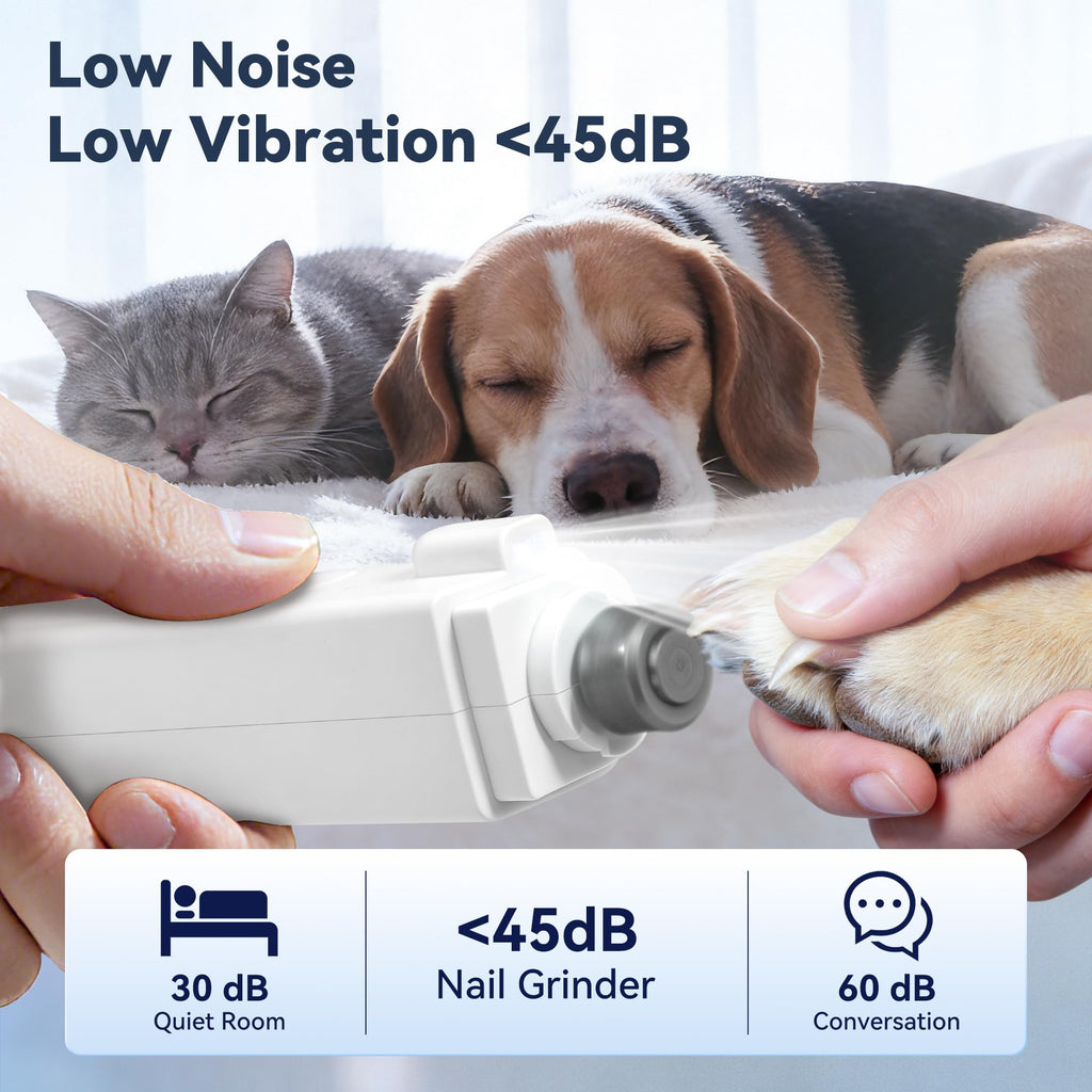 2-in-1 Quiet Electric Pet Nail Clipper & Grinder with Light J63293