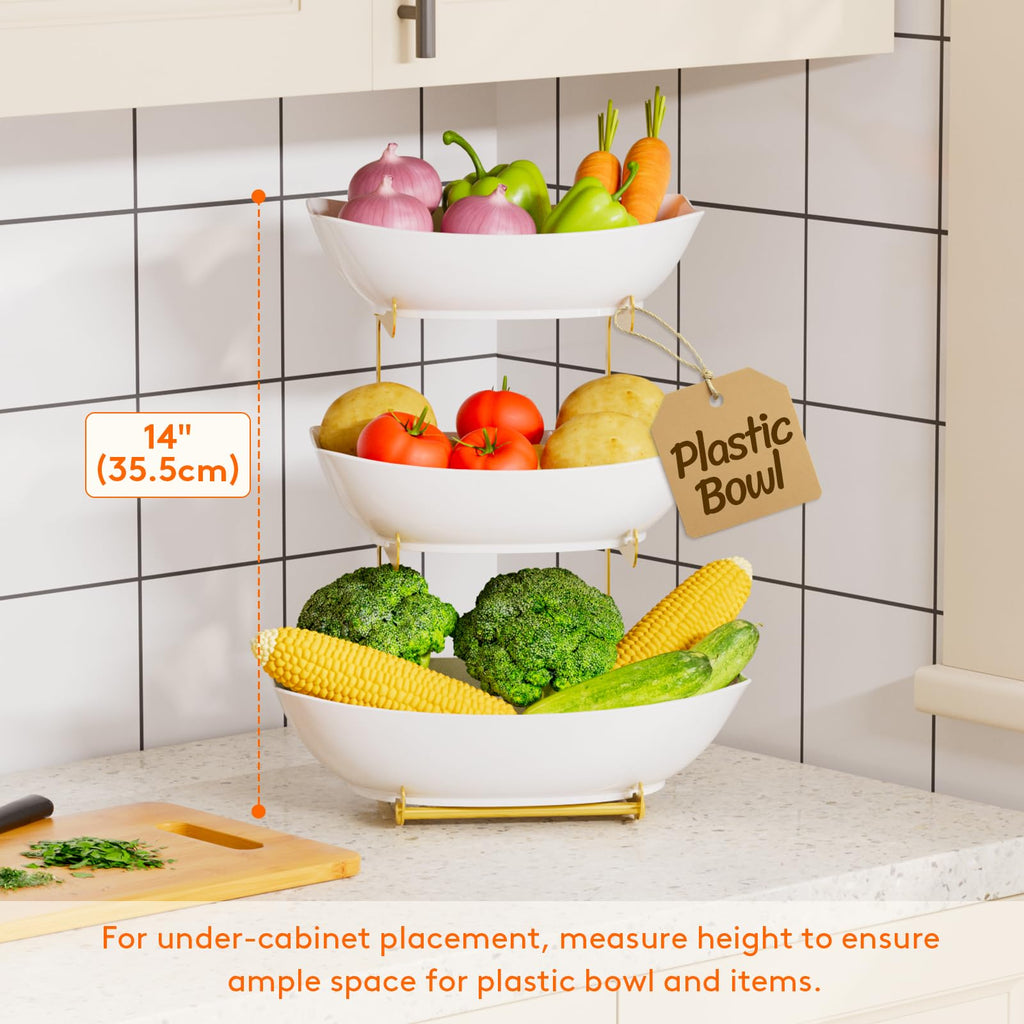 3 Tier Plastic Fruit Bowl W418
