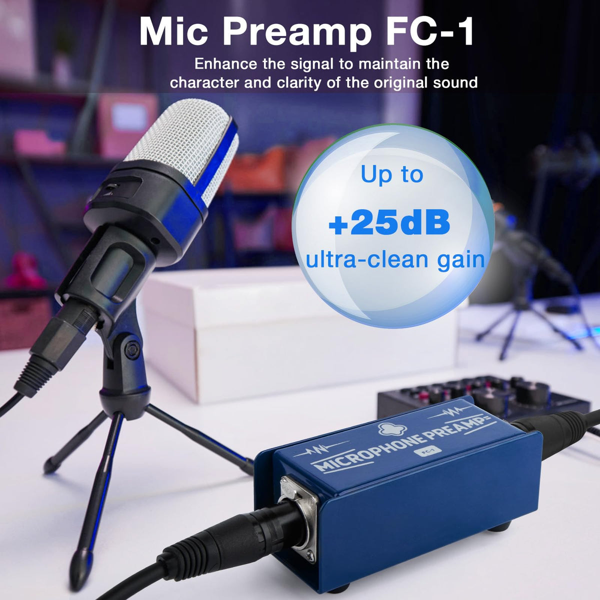 Dynamic Mic Preamp Gain Booster O7717