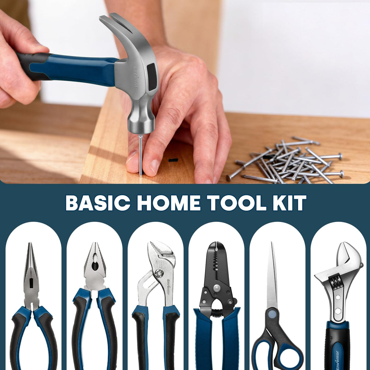 220 Pieces Blue Tool Set with Molded Storage Case F428
